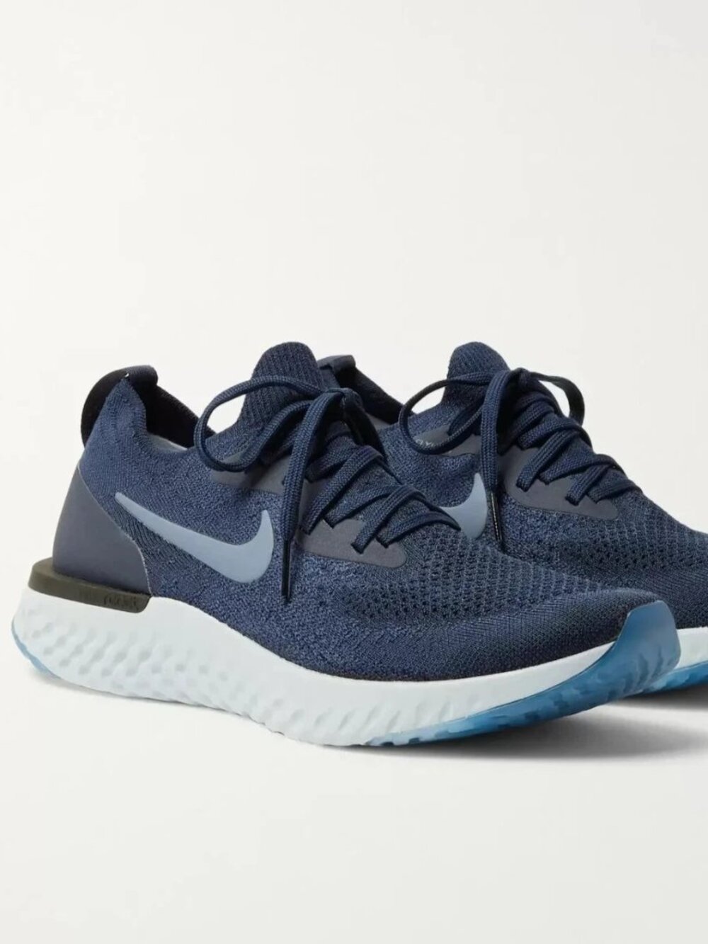 Nike Women's Epic React Flyknit Running Sneakers Navy/Blue/White, Women's Size 7